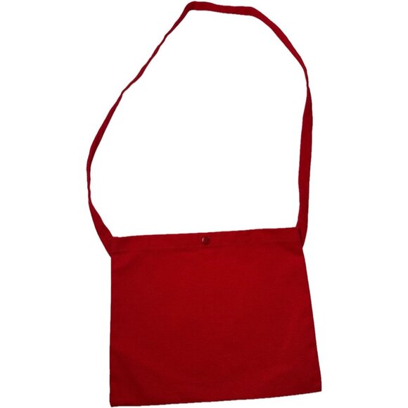 Kagomania Red Canvas Crossbody Bag Japanese Dakara Yo Graphic Streetwear - Picture 3 of 7